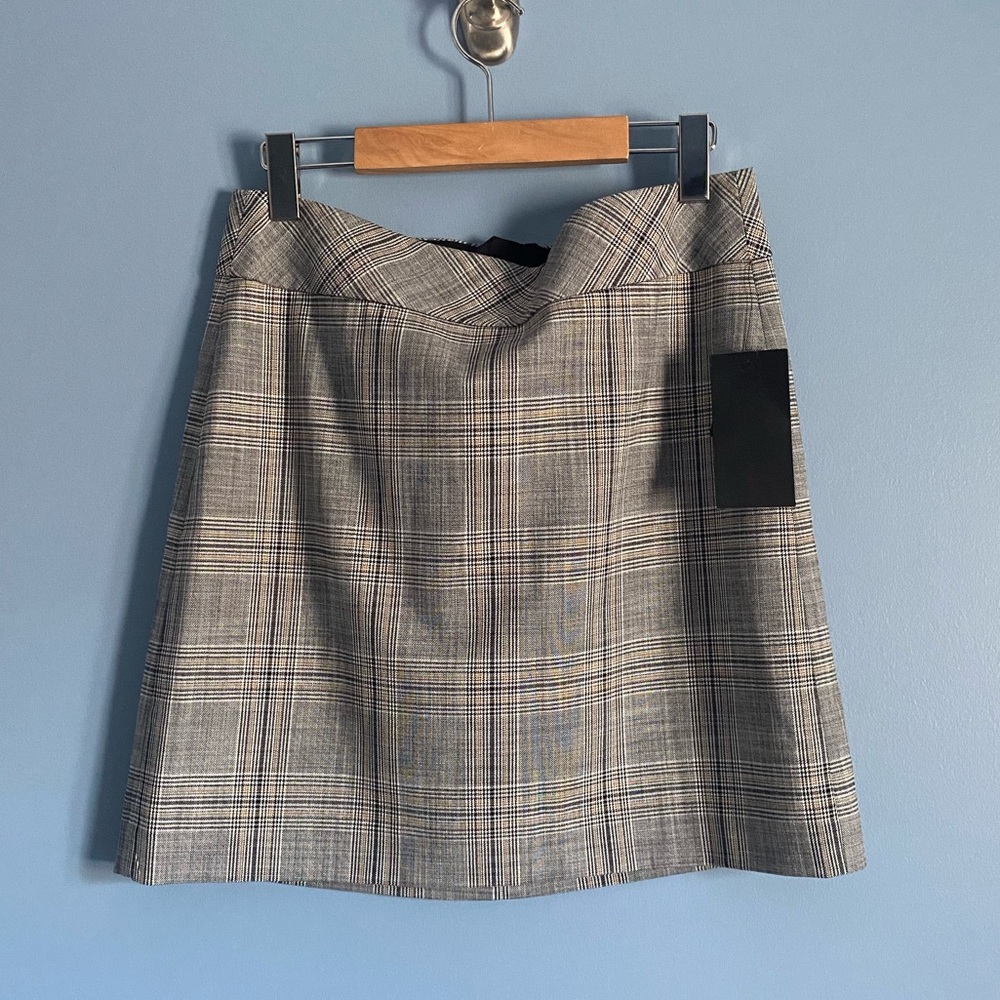 RW&CO. Gray Plaid Skirt